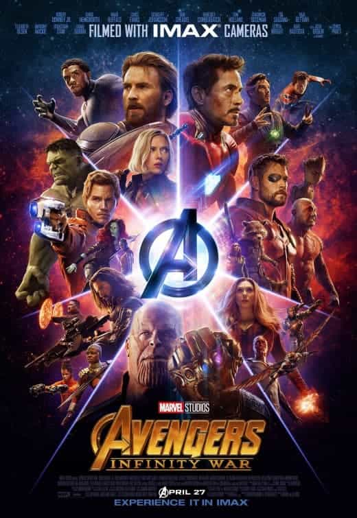 US Box Office Weekend 4 - 6 May 2018:  Avengers Infinity War drops over 50% but easily hangs on to the box office number 1