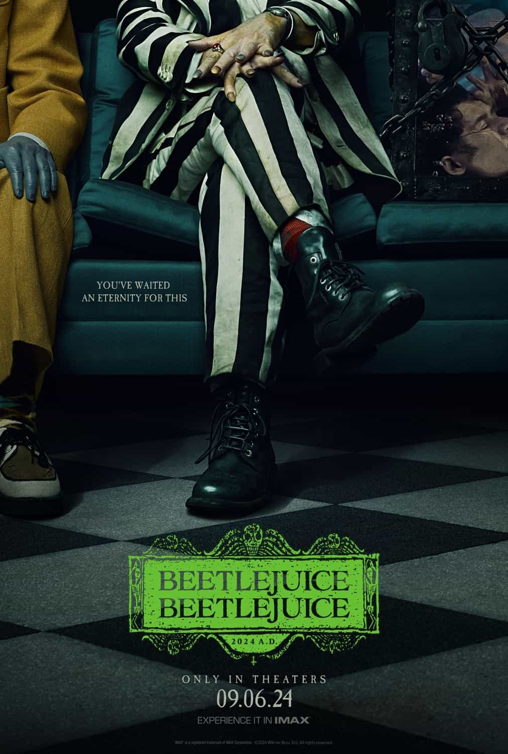 New poster has been released for Beetlejuice 2 which stars Michael Keaton and Jenna Ortega - movie UK release date 6th September 2024 #beetlejuice2