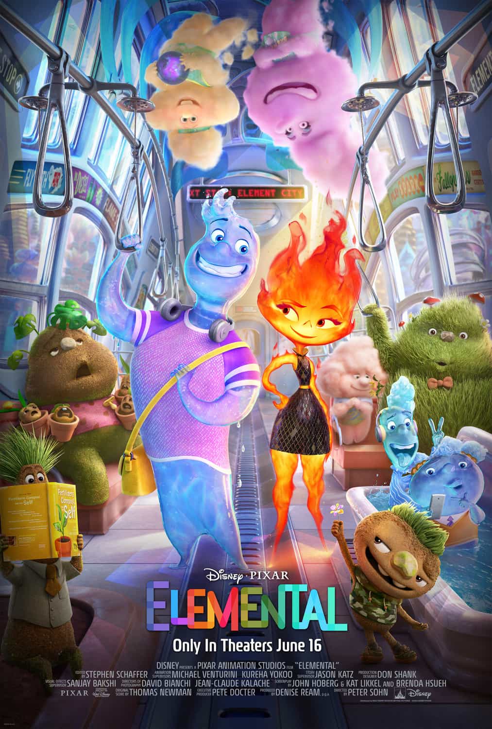 New poster has been released for Elemental which stars Wendi McLendon-Covey and Catherine O	'Hara - movie UK release date 16th June 2023 #elemental