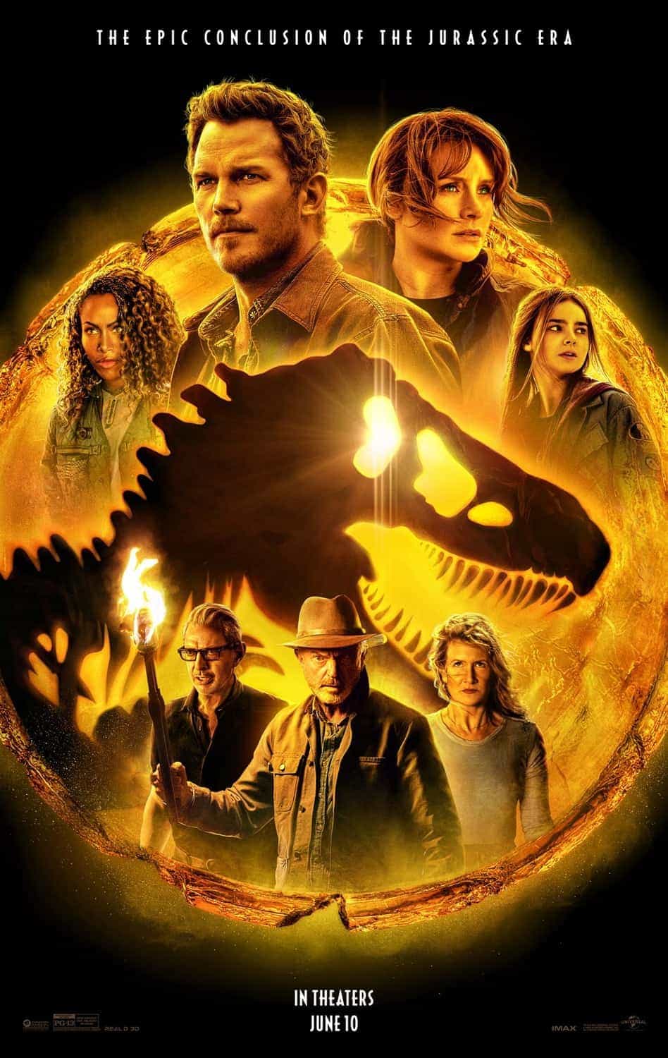 New poster released for Jurassic World: Dominion starring Bryce Dallas Howard - movie UK release date 10th June 2022 #jurassicworlddominion