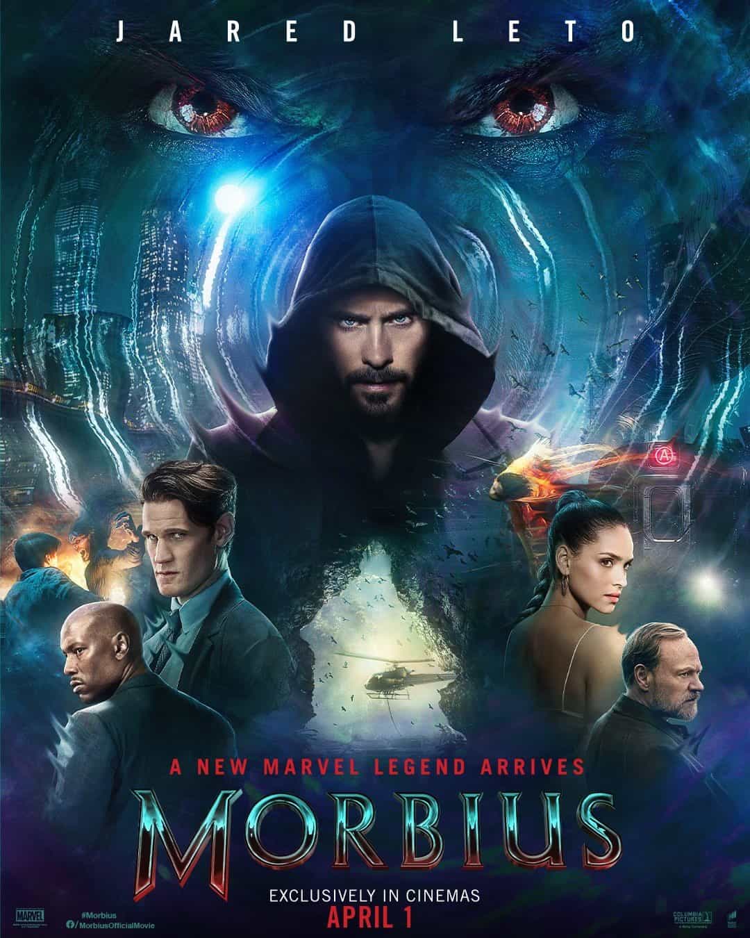 US Box Office Weekend Report 1st - 3rd April 2022: Morbius makes its debut at the top of the North America box office with $39 Million
