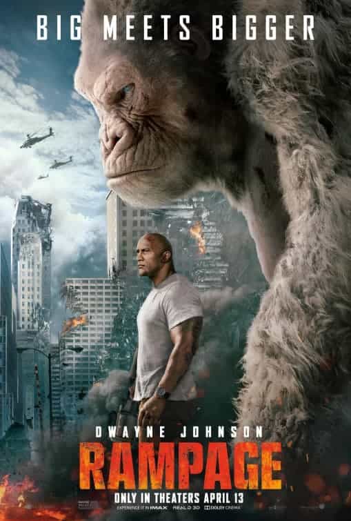 UK Box Office Weekend 20th - 22nd April 2018:  Rampage holds off A Quiet Place to stay top in the UK