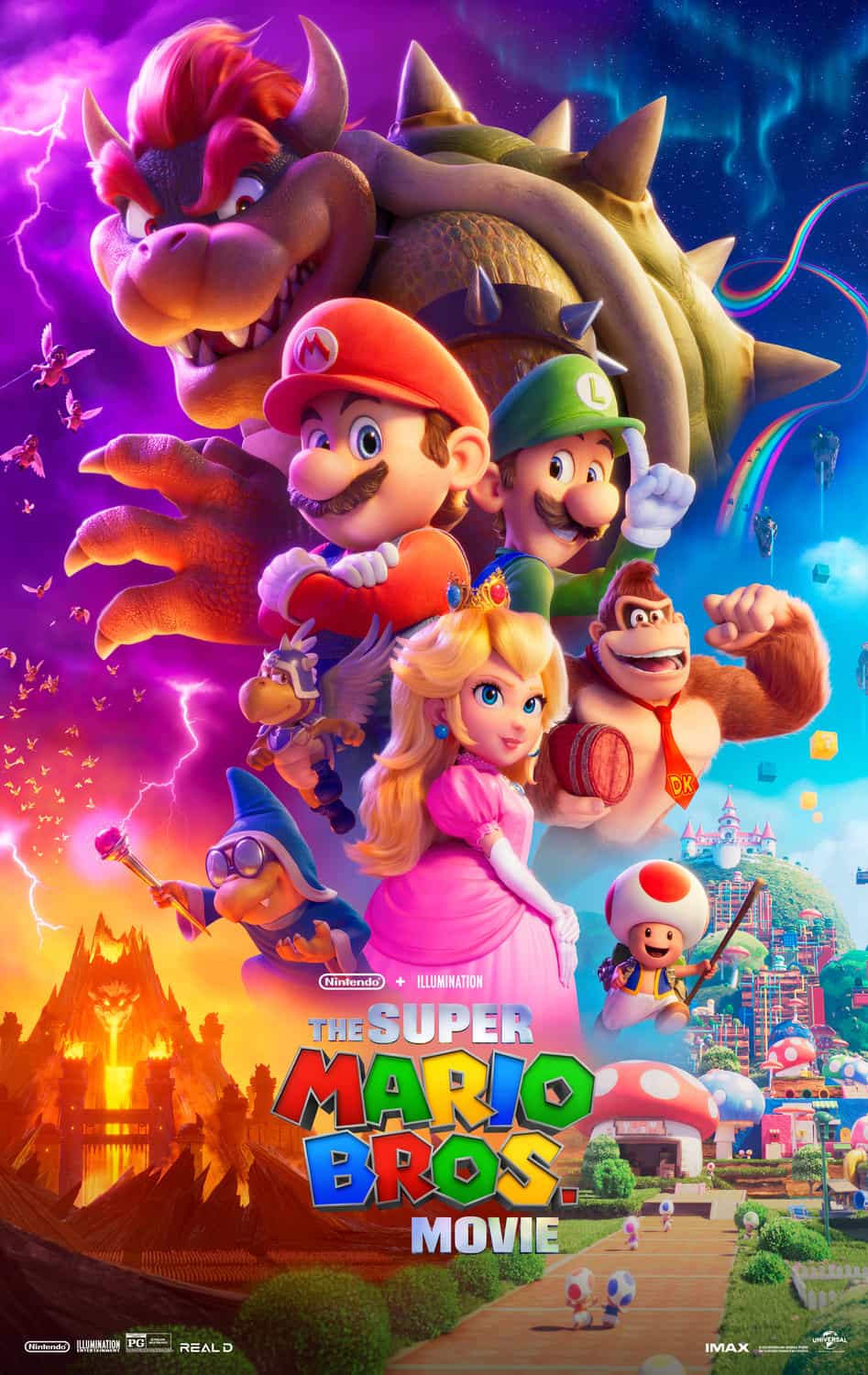 New poster released for Super Mario Bros.: The Movie ahead of the first trailer releasing on Thursday. #supermariobrosthemovie