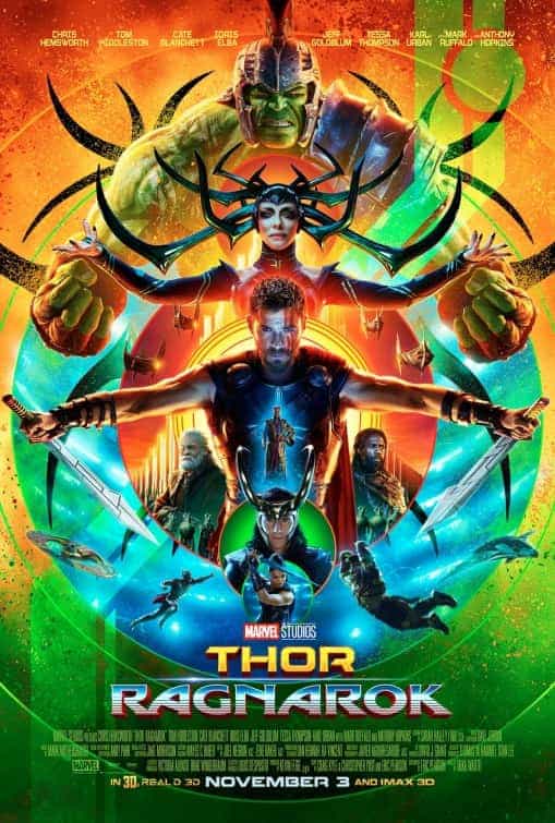 UK Box Office Charts Weekend 27th October 2017:  Thor: Ragnarok easily beats Jigsaw to the top spot